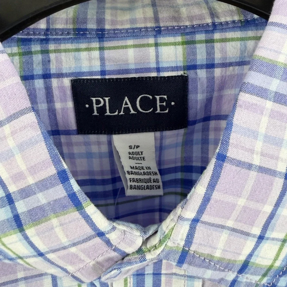Soft Boy Indie Grunge Aesthetic Pastel Plaid Button Up NWT Size Small Boys